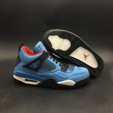 Travis Scott x Nike Air Jordan 4 Retro Men Basketball Shoes Royal Blue Red