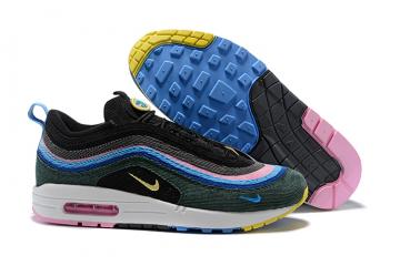 Nike Air Max 97 Max 1 Sean Wotherspoon Unisex Running Shoes Deep Green Pink