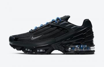 Nike Air Max Plus 3 III Triple Black Blue Running Shoes DH3984 001