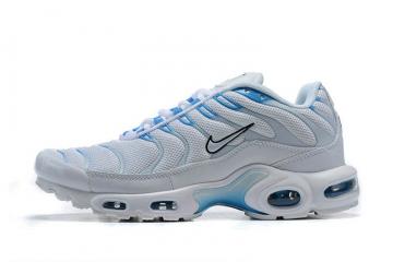 Nike Air Max Plus TN White Grey Sky Blue Silver Running Shoes 852630 105