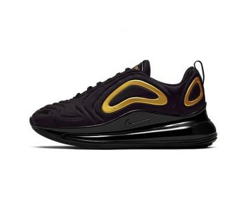 Nike Air Max 720 GS Black Metallic Gold Shoes AQ3196 014