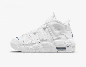 Nike Air More Uptempo GS White Navy Blue Shoes DH9719 100