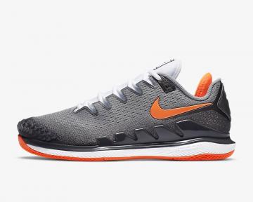 Nike Air Zoom Vapor X Knit Metallic Dark Grey Smoke Grey Total Orange AR0496 005