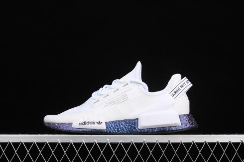 Adidas NMD Boost R1 V2 White Speckled Core Black Supplier Colour Cloud White GX5163