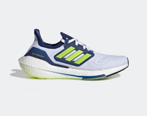 Adidas Ultra Boost 22 Cloud White Solar Yellow Victory Blue GZ7211
