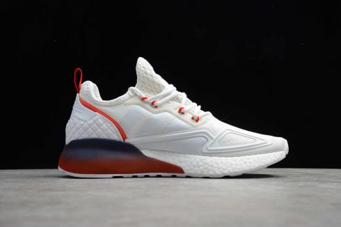 Adidas zx 2k boost white red clearance