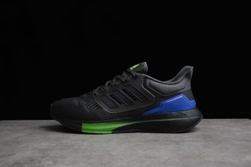 Adidas EQ21 RUN Core Black Green Graphite Grey Shoes G00515