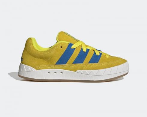 Yellow blue and white adidas trainers clearance