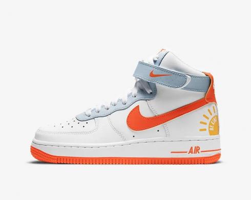 Nike Force 1 High Be Kind White Red Orange Shoes DC2198-100