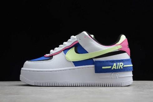 Nike air force 1 shadow with white barely volt & sapphire