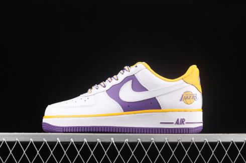 purple yellow and white air force ones