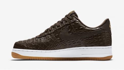 Brown alligator air force ones clearance