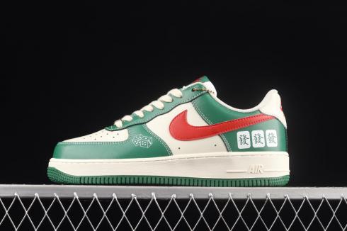 Nike Air Force 1 07 Low Sparrow White Green Solar Red CW2288-666