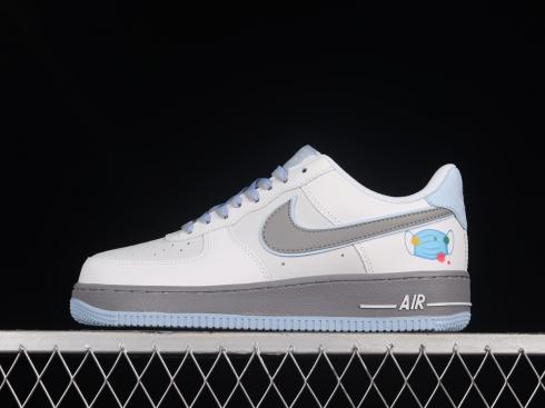 Nike Air Force 1 07 Low White Dark Grey Blue ZG0088-803