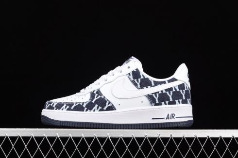 Nike Air Force 1 07 Low White Denim Blue Shoes 315122-441