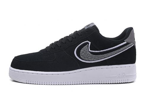 Nike air force 1 07 lv8 chenille swoosh black clearance