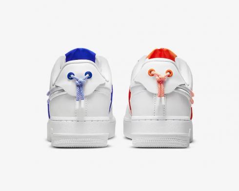 Nike Air Force 1 Low 07 LX White Safety Orange Blue DH4408-100 - Sepkicks