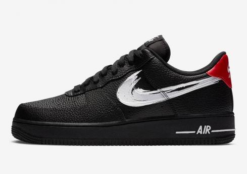 Nike air force 1 brush stroke black Clearance