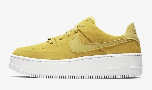 Nike yellow air force 1 sage trainers clearance