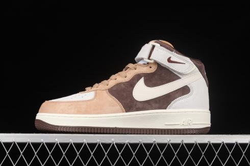Nike Air Force 1 07 Mid Coffee White Brown Shoes AL6896