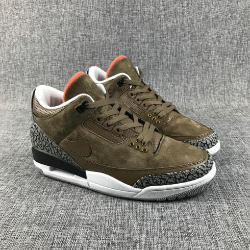 Retro Men Basketball Shoes Deep Green White