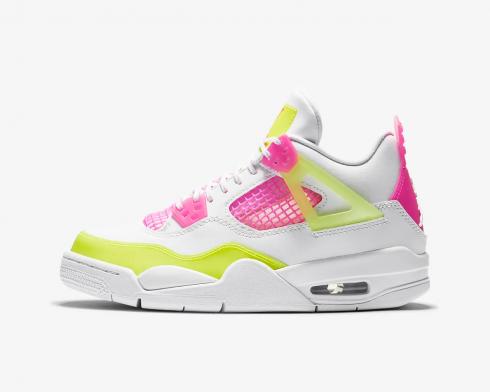 Air Jordan 4 Retro SE Lemon Venom in White Lemon Pink CV7808 - best shoe  sites for nike shoes for girls on sale - 100 - OrgShops