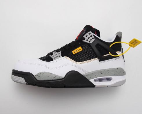Air Jordan 4 Retro White Black Mens 