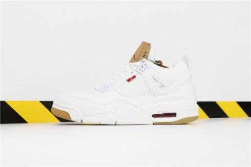 Levis X Nike Air Jordan 4 Retro White 