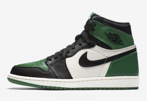 aj 1 green and black