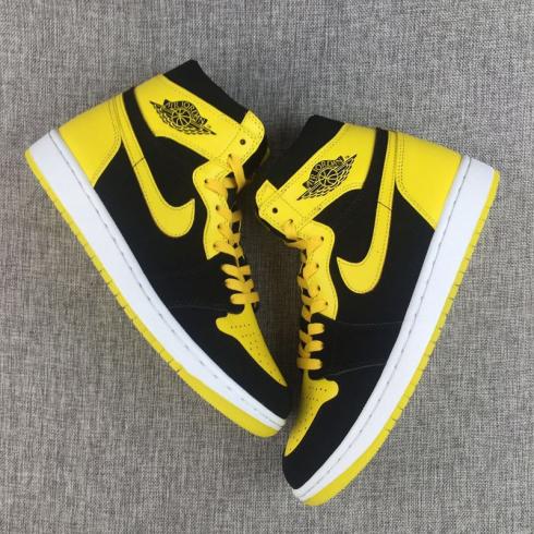 Nike Air Jordan 1 New Love OG Retro Maize Yellow Black Men basketball shoes 554725-035