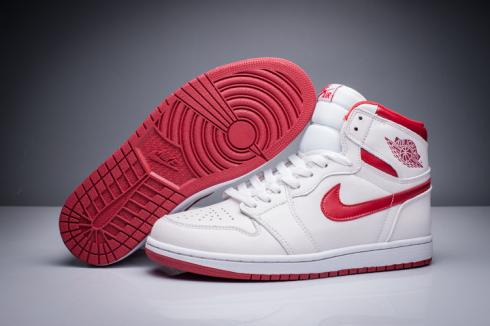 Nike Air Jordan I 1 Retro High Shoes Sneaker Basketball Men White Red