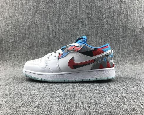 Air Jordan 1 Low GS Black Blue White 