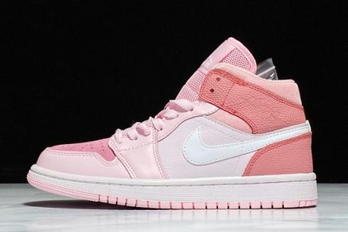 Jordan aj 1 mid pink and white