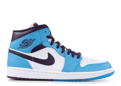 Air Jordan 1 Mid Green Toe Black Gym 