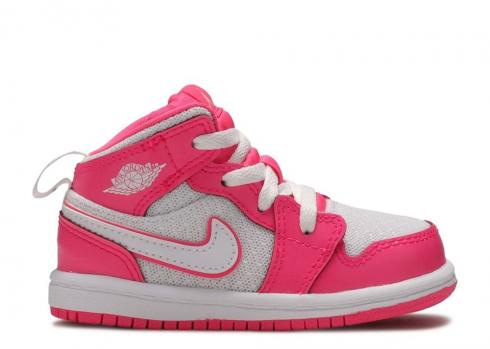 Air Jordan 1 Mid Td Hyper Pink White 