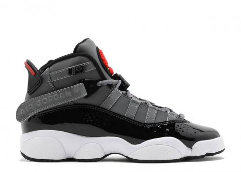022 - vintage nike air jordan sky polka dot shoes - OrgShops - Air Jordan 6  Rings Gs Light Graphite Smoke Gold University Grey Black Chile Red 323419