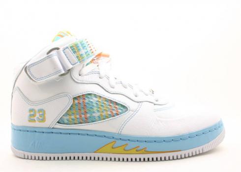 Air Jordan Fusion 5 Orange Blue White 