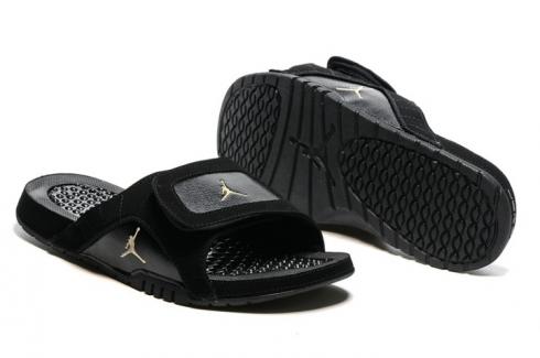 EA7 Logo Sliders in Black/Gold Mens Shoes Sandals for Men slides and flip flops Black 