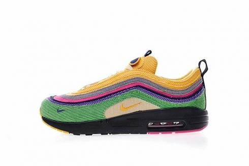 nike roshe white with specks on skin on women - 407 -  Network-presidentsShops - Sean Wotherspoon x Nike Air Max 1 97 VF SW Hybrid  Rainbow Black Green Yellow Pink AJ4219