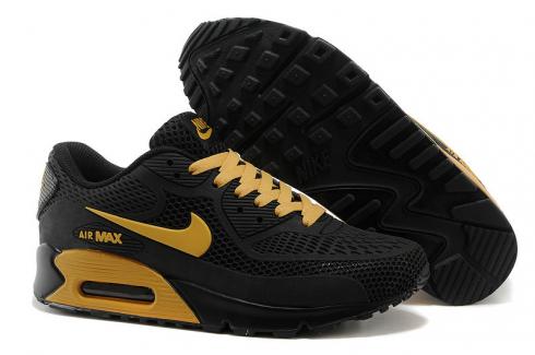 Nike Air Max 90 Black Metallic Gold Shoes
