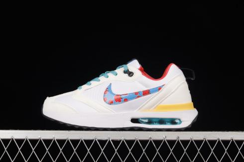 Nike Air Max Dawn GS White Multi-Color Washed Teal Vivid Sulfur Siren Red DQ7772-100