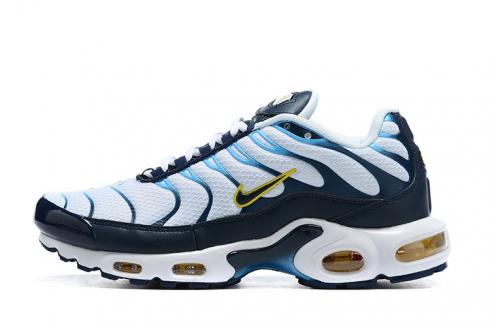 Nike air max plus navy blue and white clearance