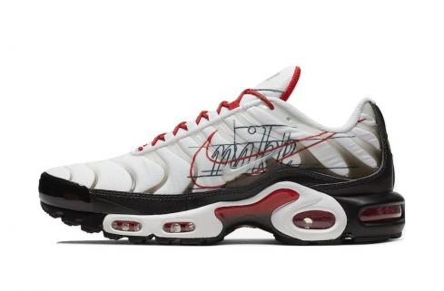 Red black and white nike air max plus Clearance