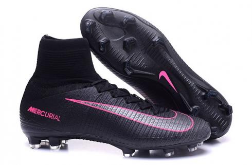 RvceShops Nike Mercurial V FG Pitch Dark Pack ACC Men Football Shoes Soccers Black Pink Blast - que ha conseguido transformarlas en unas sneakers muy luminosas