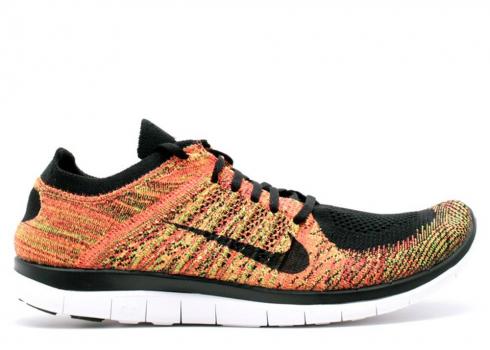 Nike Free Flyknit 40 Crimson Volt Bright Black 631053 - nike air jordan  girls shoes purple gold pink - 009 - StclaircomoShops