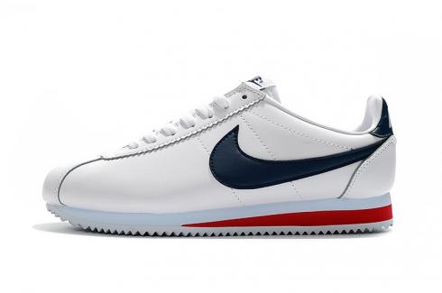 Idear Sencillez Ver a través de RvceShops - Nike Classic Cortez Nylon Prm Leather White Navy Blue Red  Casual 807472 - nike mamba roshe for sale cheap price shoes girls - 017