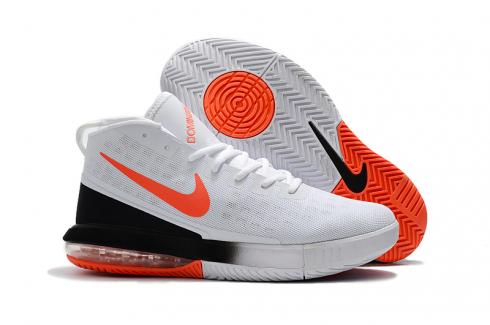 White and orange basketball shoes Sale