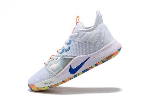 Nike PG 3 NASA EP White Blue Reflective 