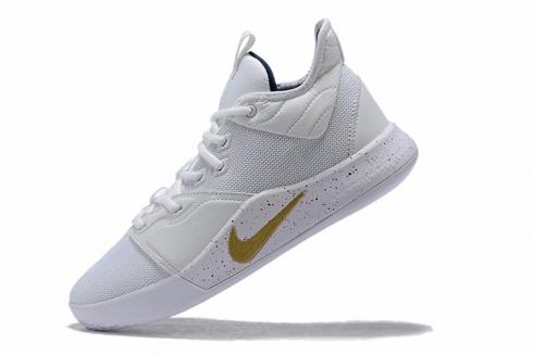 Nike basketball shoes white and gold Clearance