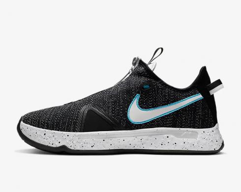 Nike PG 4 Heather Black Wolf Grey Blue 